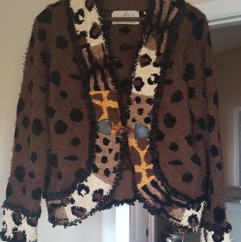 Vintage Animal Print Sweater
